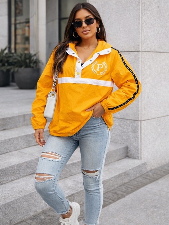 PINK Victoria's Secret Jackets & Blazers - PINK Victoria’s Secret Yellow Anorak Windbreaker Pullover XS S